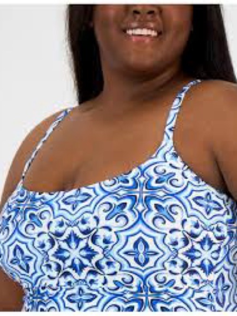 La Blanca Women’s Alboran Sea One Piece Swimsuit Blue 22W NWT Tummy Control